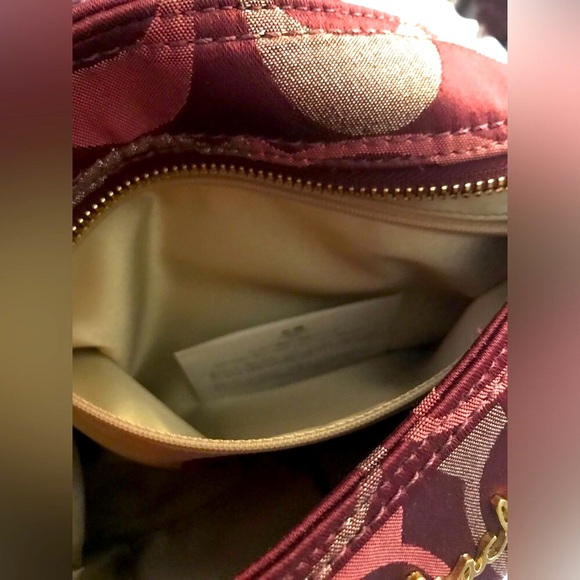 🎉HP🎉Coach Rare Signature 2-In-1 Crossbody 3-Tone Ox Blood Patton Leather Purse - Picture 15 of 17